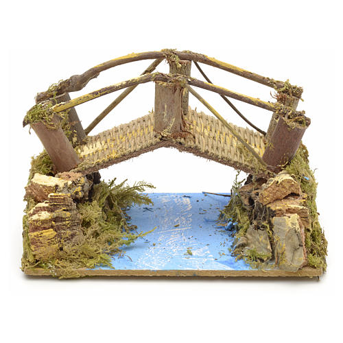 Nativity setting, bridge over river 15x10cm 1