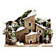 Nativity setting, snow-covered houses 10x6cm 12 pieces s5