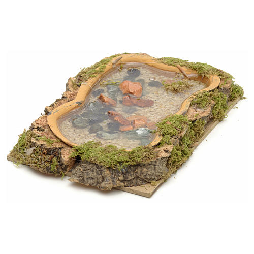 Nativity setting, lake with water effect 15x10cm 2
