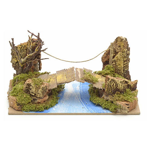 Pont en miniature pour crèche de Noel 20x12 cm 1