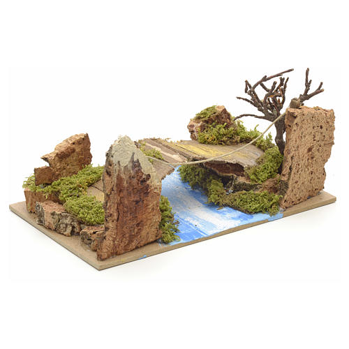 Pont en miniature pour crèche de Noel 20x12 cm 3