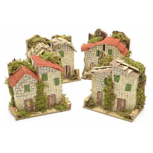 Maison pierre en miniature pour crèche de Noel 10x6 cm 1