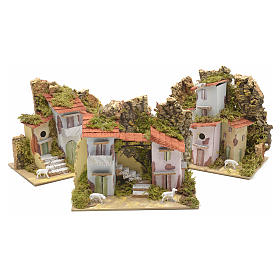 Häuser, Szenen und Geschäfte für Krippe: Abgelegenes Landhaus gemischte Modelle 20x21 cm