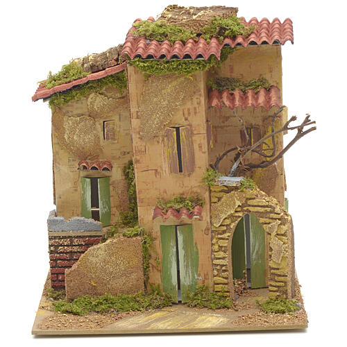 Casa de campo em miniatura para presépio de Natal 16x21x21 cm 1
