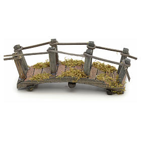 Pont en bois en miniature pour crèche 17,5x6x7 cm