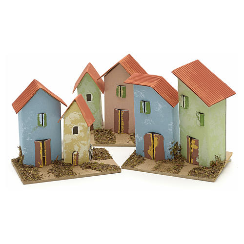 Maison en miniature pour crèche de Noel cm 10x4,5 4