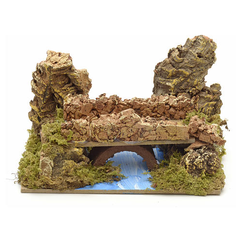 Mini Pont En Plâtre Pour Crèche 6x15x7 Cm - Accessoire Décoratif Holyart