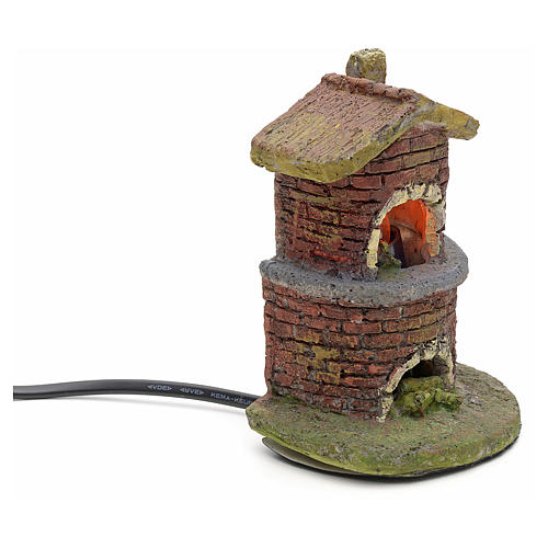 Nativity accessory, oven with flame effect light 2