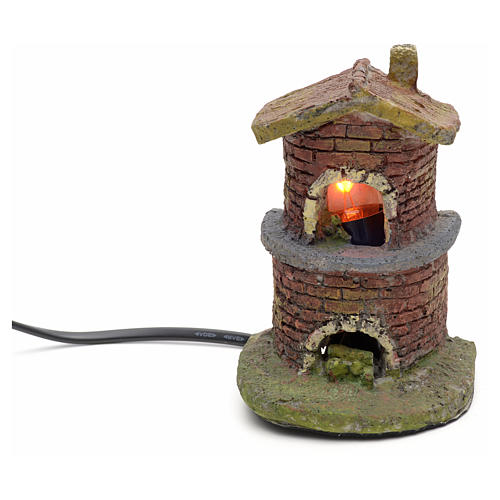Nativity accessory, oven with flame effect light 4