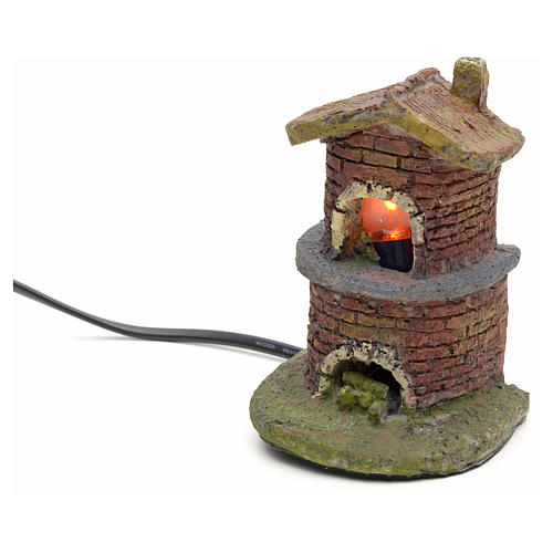 Nativity accessory, oven with flame effect light 6