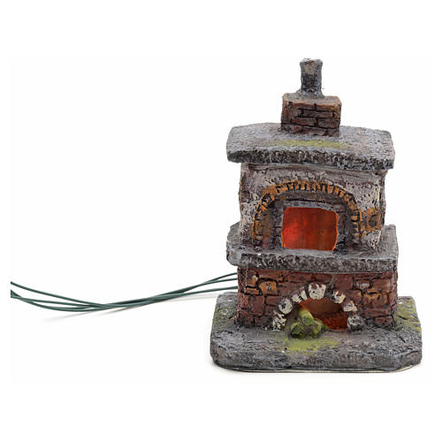 Nativity accessory, oven with red/yellow LED lights 4