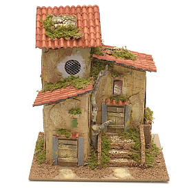 Otoczenie, sklepy, domy, studnie: Chata z dwoma wejściami 25x21x16 cm Otoczenie, sklepy, domy, studnie: Chata z dwoma wejściami 25x21x16 cm