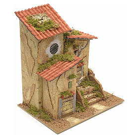 Otoczenie, sklepy, domy, studnie: Chata z dwoma wejściami 25x21x16 cm Otoczenie, sklepy, domy, studnie: Chata z dwoma wejściami 25x21x16 cm