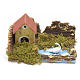 Nativity setting, house with lake 10x6cm s1