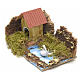 Nativity setting, house with lake 10x6cm s2