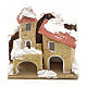 Nativity setting, houses covered with snow 10x6cm s1