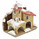 Nativity setting, houses covered with snow 10x6cm s2