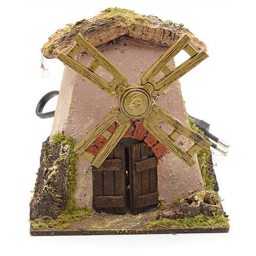 Pink wind mill for nativities 13x11x12cm 1