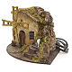 Mulino a vento presepe casolare e roccia 14x23x14 s2