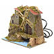 Nativity wind mill with river and village 16x18x11cm s2