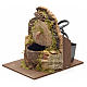 Electric nativity fountain with cork wall 12x10x12cm s2