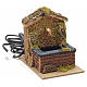 Electric nativity fountain with cork roofing 13x10x15cm s1