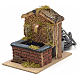 Electric nativity fountain with cork roofing 13x10x15cm s2