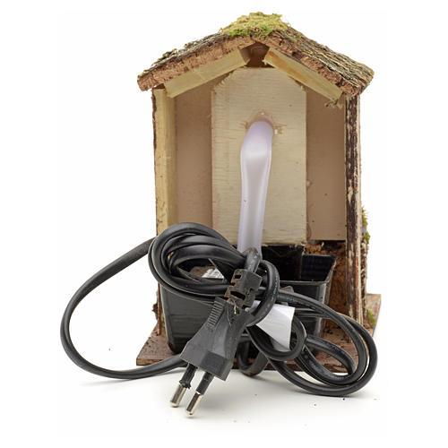 Electric fountain for nativities with roofing 15x10x13cm 3