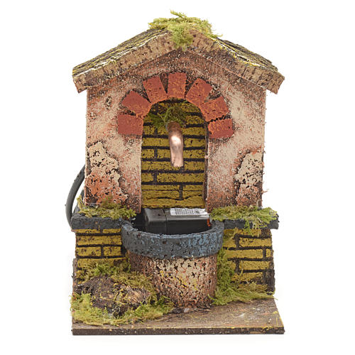 Fountain for nativities with roofing and arch 14x10x12cm 1