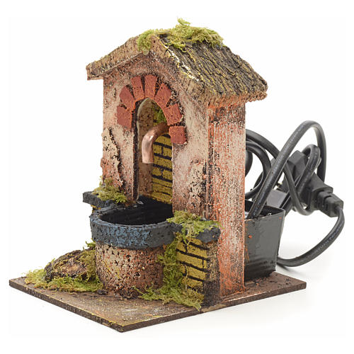 Fountain for nativities with roofing and arch 14x10x12cm 2