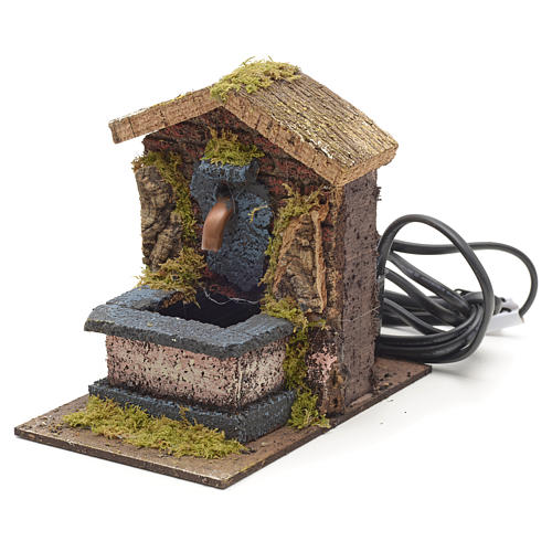 Brunnen mit Dach für Krippe 15x10x15 cm 2