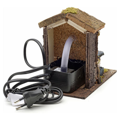 Brunnen mit Dach für Krippe 15x10x15 cm 3