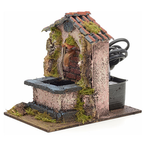 Electric fountain for nativities 14x10x14cm 2