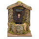 Nativity fountain with roofing made of cork 12x9x10cm s1