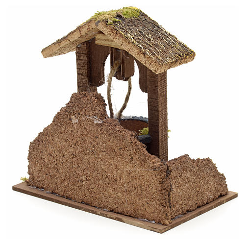 Nativity setting, well with scenery 15x15x10cm 3