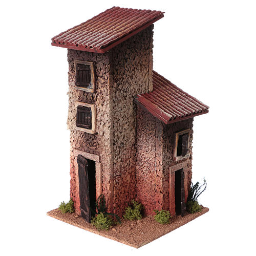 Casa rural de dois andares miniatura 33x18x18 cm 3