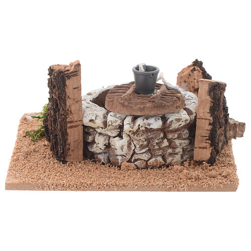 Poço em miniatura terracota estilo árabe para presépio, 5x12x12 cm 2
