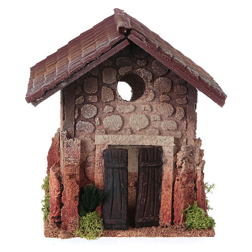 Nativity setting, rural house, northern style 19x15x20cm 1
