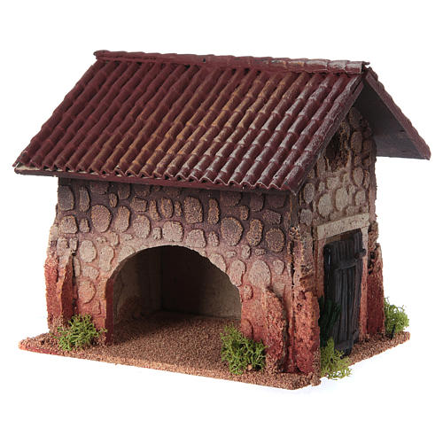 Casa rural estilo nórdico presépio 19x15x20 cm 3