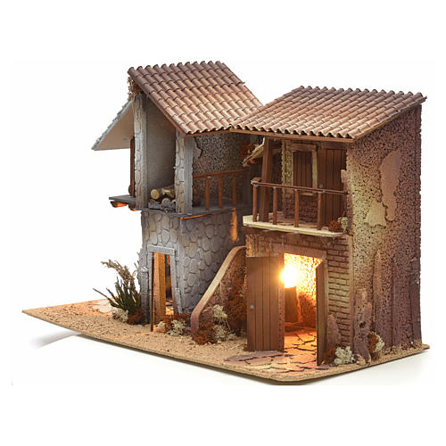 Nativity setting, double house, northern style 3