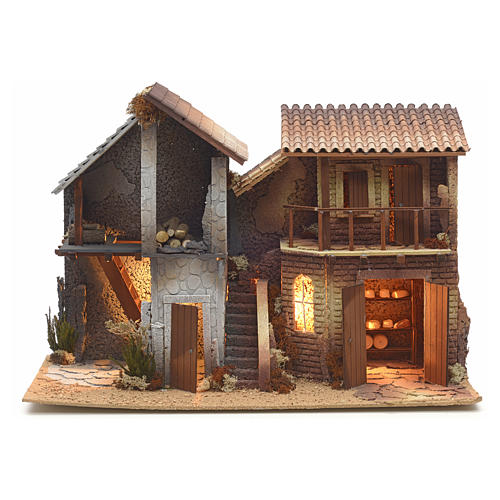 Maison de montagne en miniature pour crèche 1