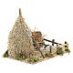 Nativity setting, haystack with sheep 12x20x12cm s3