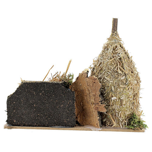 Nativity setting, haystack with sheep 12x20x12cm 4