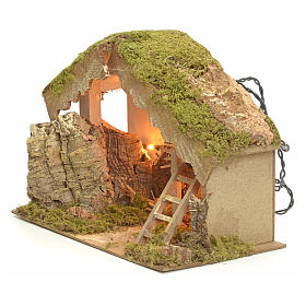 Cabaña con luz de 24x33x18cm | venta online en HOLYART