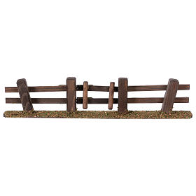 Nativity setting, fence with gate 3x7x2cm