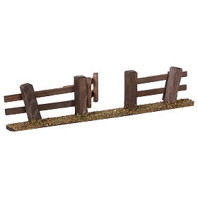 Nativity setting, fence with gate 3x7x2cm