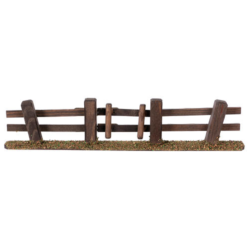 Nativity setting, fence with gate 3x7x2cm 1
