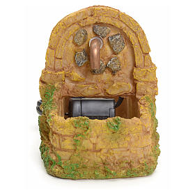 Fountains: Nativity setting, electric fountain in resin 14x10x13cm