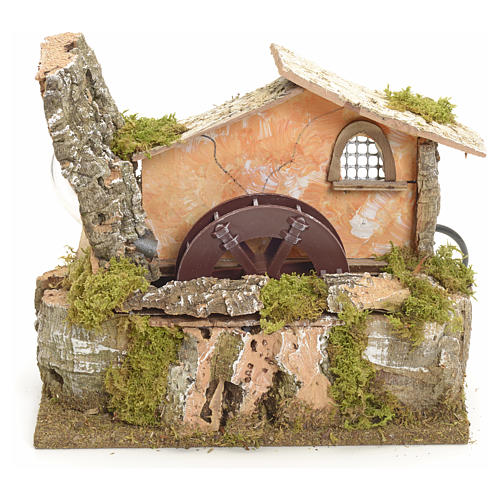 Water mill for nativities 18x20x14cm 1