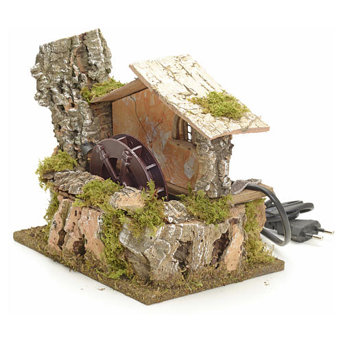 Water mill for nativities 18x20x14cm 2
